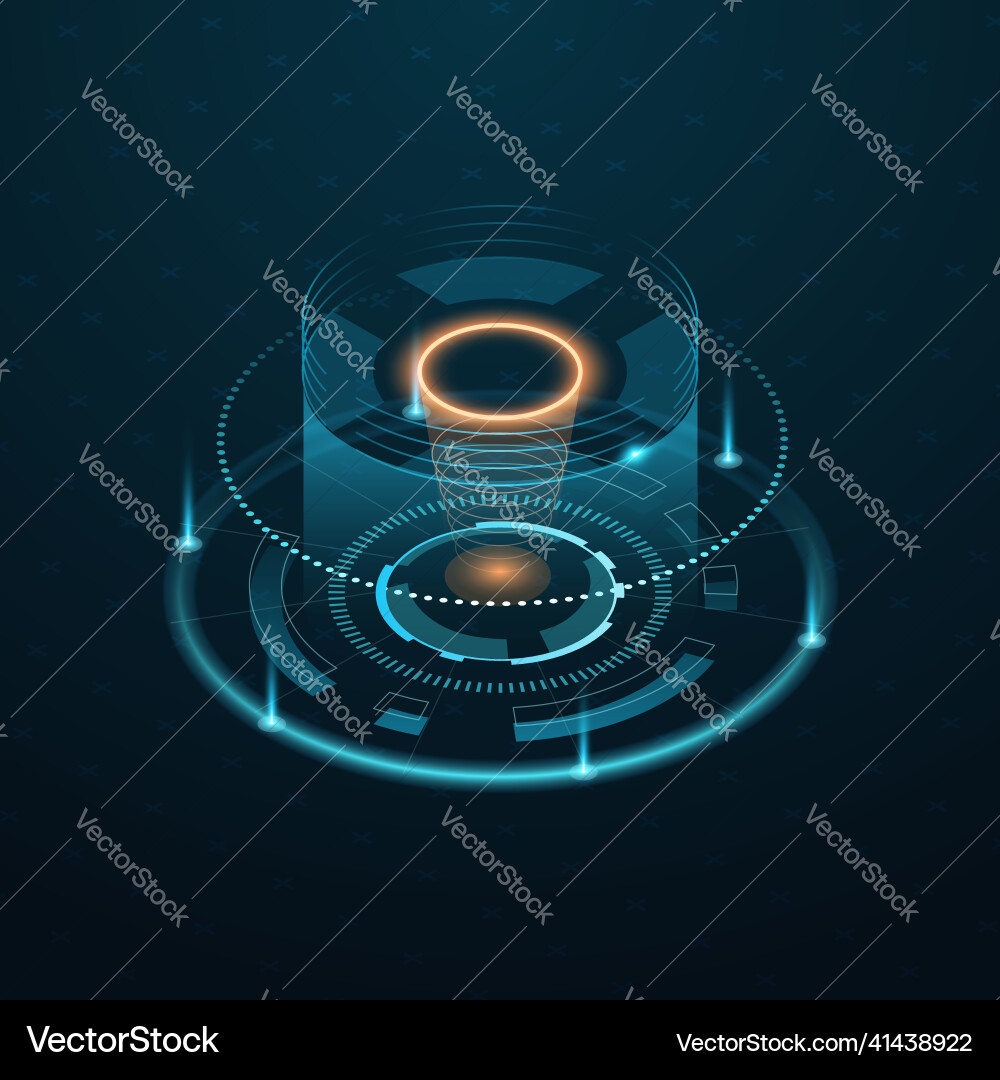 Futuristic HUD Interface Elements Vector Image