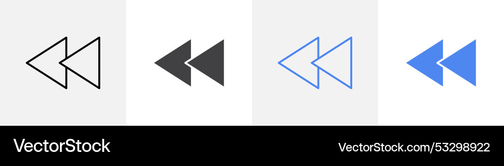 Rewind-Icon-Set verwenden für Web-ui oder App Rewind-Icon-Set verwenden für Web-ui oder App vektorbild