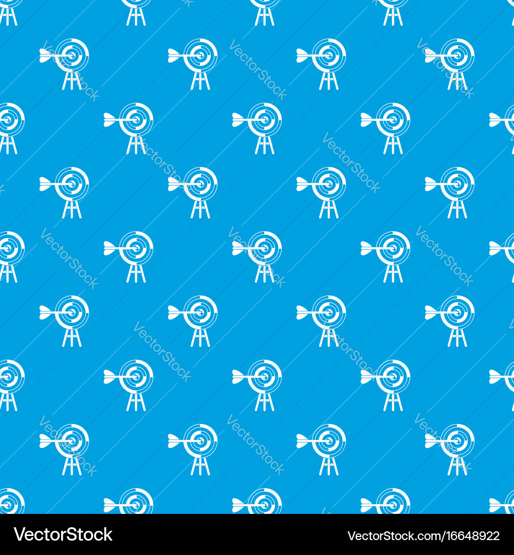 Target with an arrow pattern seamless blue Vector Image