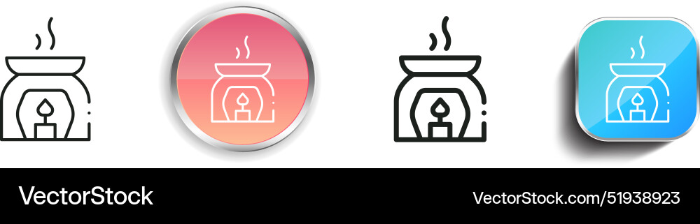 Burner icon thin linear regular and button style vector image