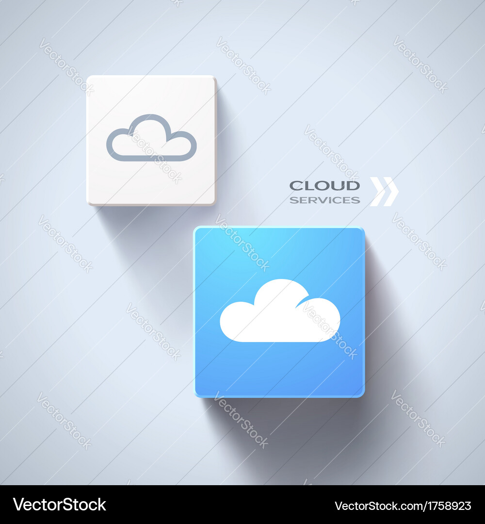 Cloud Computing Icons Vector Image