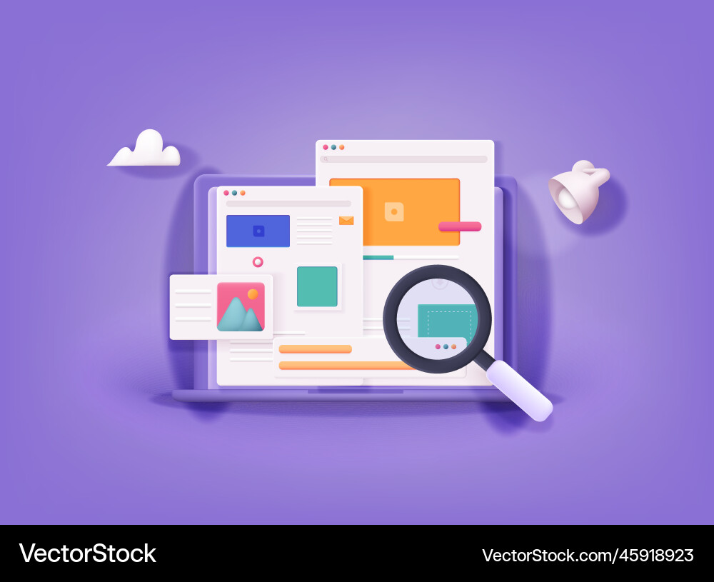 Concept of seo optimization for website Concept of seo optimization for website vector image