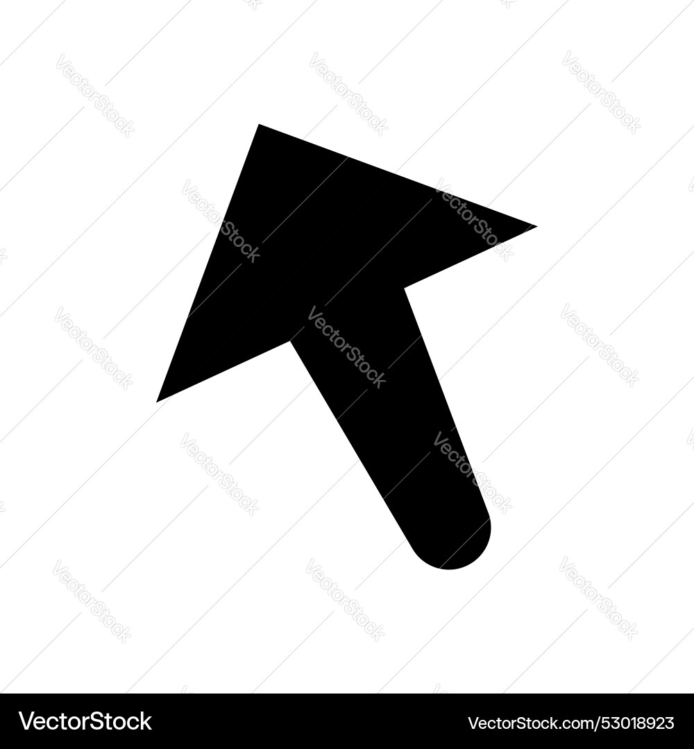 Cursor icon set click arrow symbol web mouse vector image