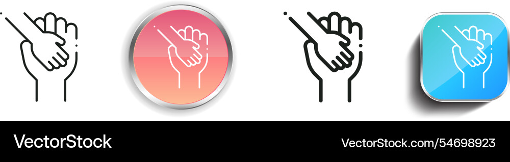 Help icon thin linear regular and button style Vector Image