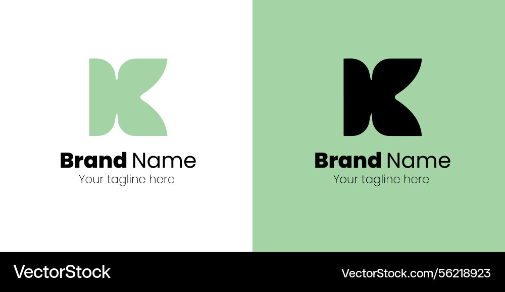 Letter k modern minimalist brand logo design Letter k modern minimalist brand logo design vector image
