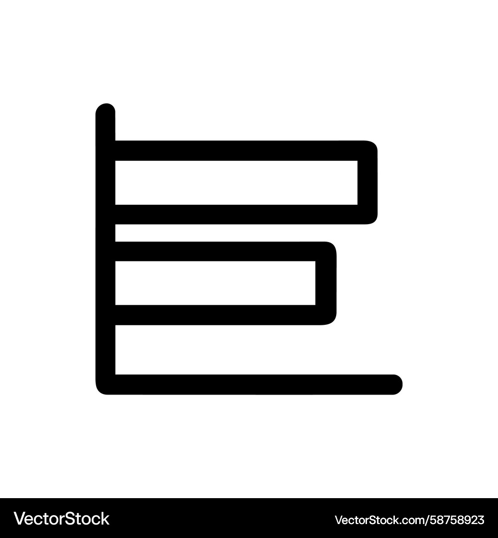Sidebar List Icon - Outline Vector Image