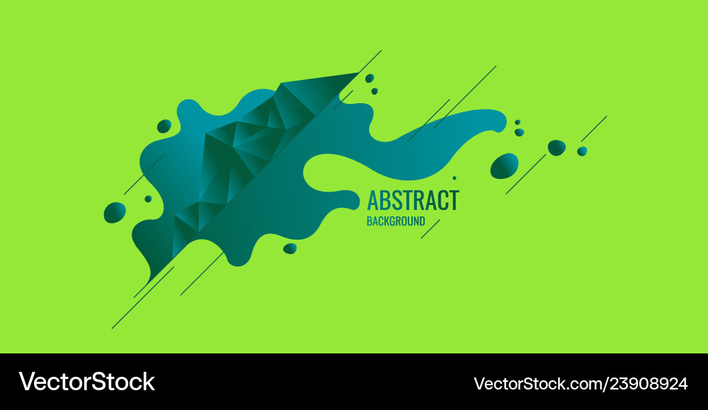 Abstract polygonal object and splashes Abstract polygonal object and splashes vector image