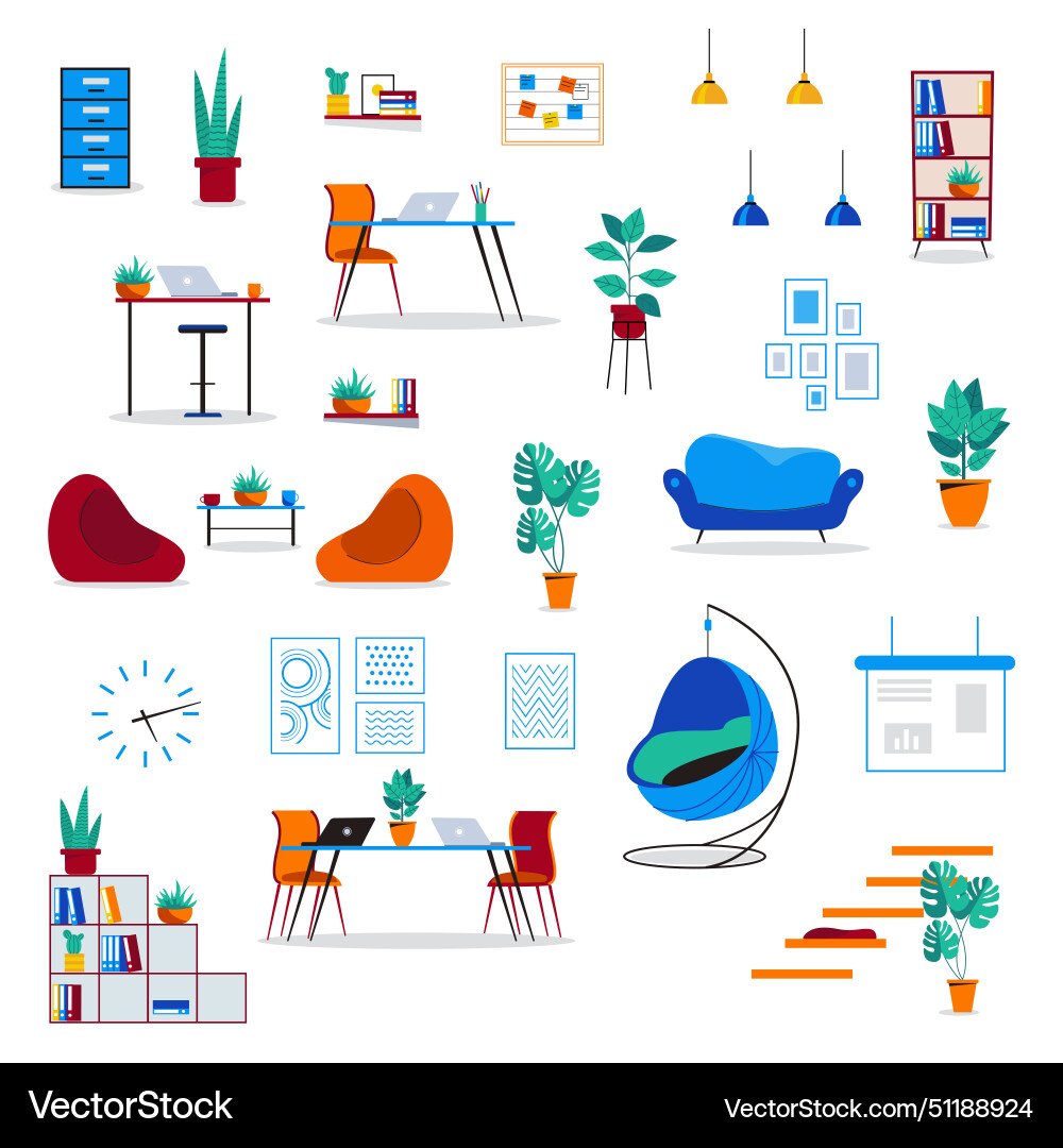 Big set with people working in friendly open Big set with people working in friendly open Vector Image