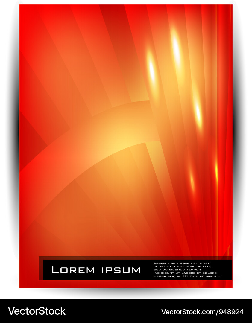 Dynamic Orange Waves & Lines Vector Image