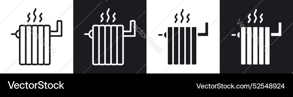 Radiator Dünne Linie Icon Set Radiator Dünne Linie Icon Set vektorbild