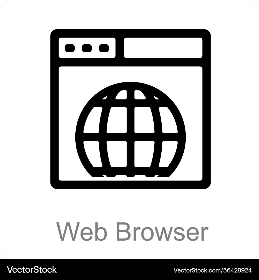 Web browser and internet icon concept Vector Image