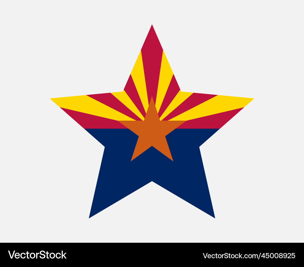 Arizona Five-Point Star Flag Vector Image