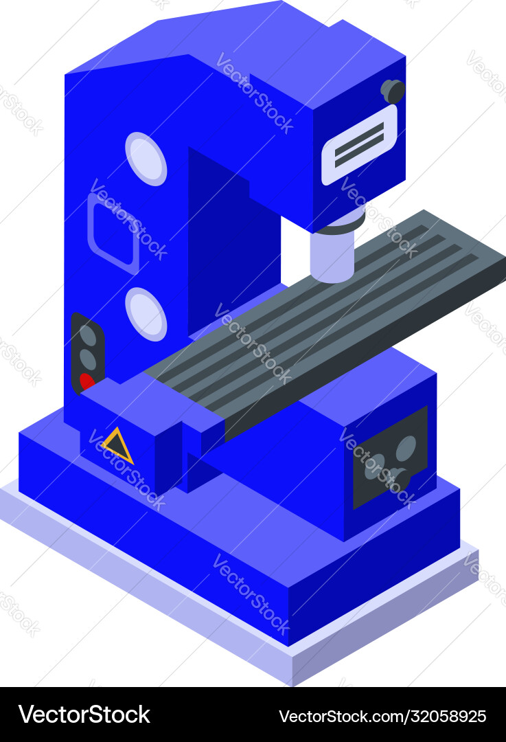 Cnc milling machine icon isometric style Vector Image