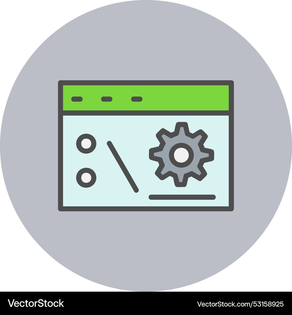 Command line filled circle icon Vector Image