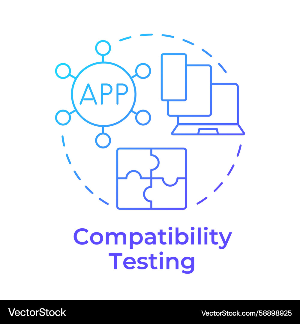Compatibility Testing Icon Vector Image