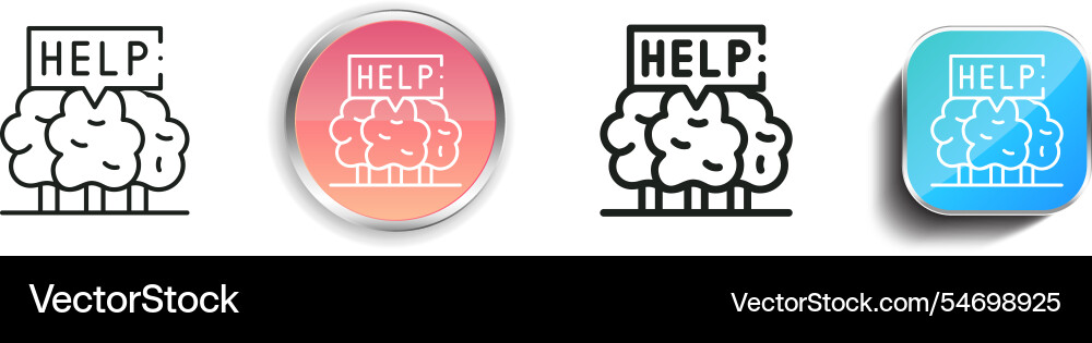 Help icon thin linear regular and button style Help icon thin linear regular and button style Vector Image