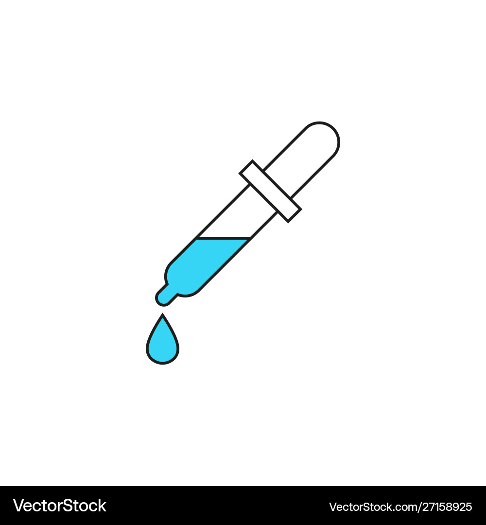 Pipette in linear style vector image