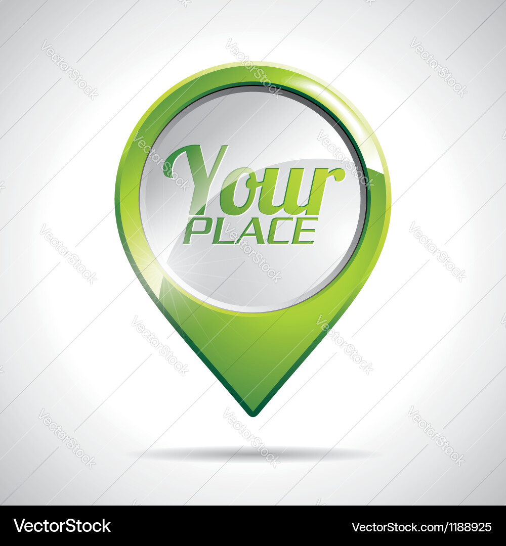 Round Map Pointer Icon vector image