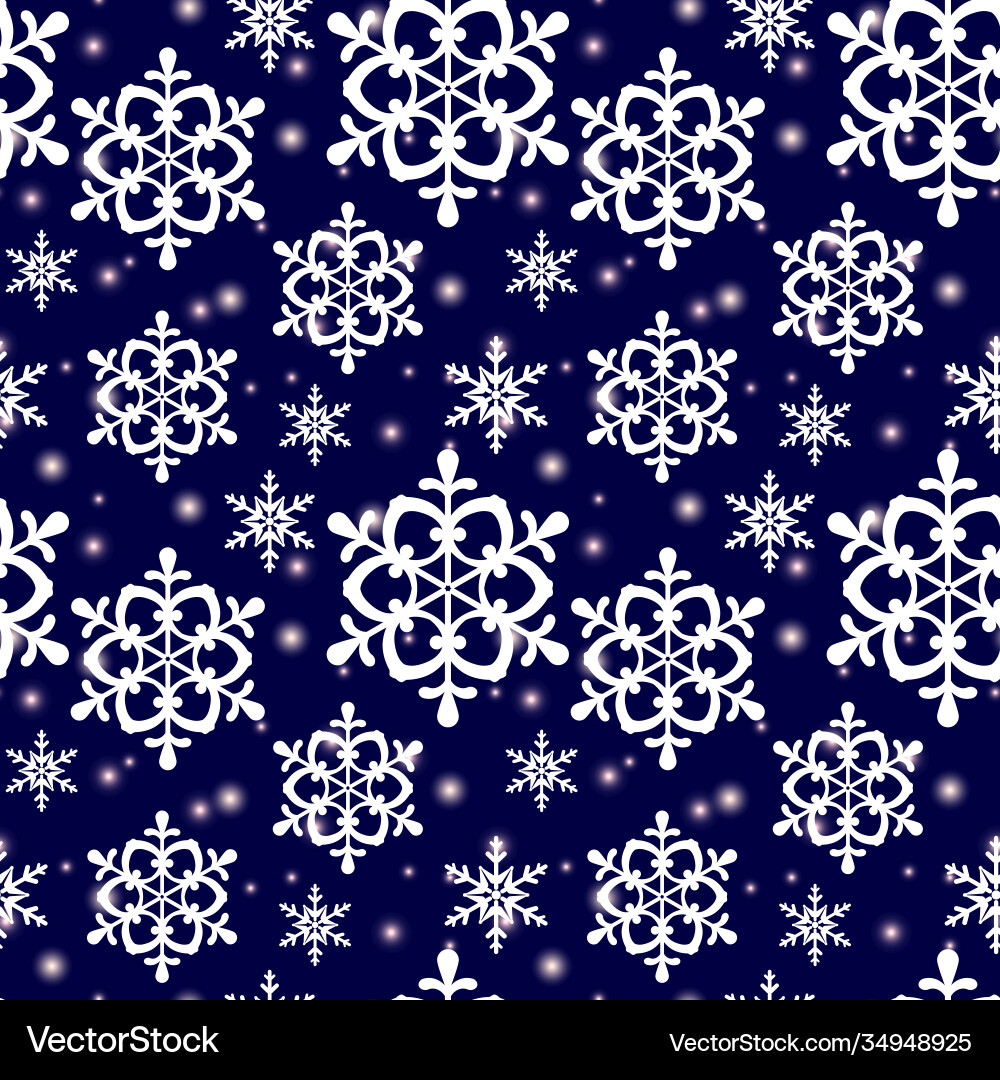 Seamless pattern with snowflakes background Seamless pattern with snowflakes background vector image