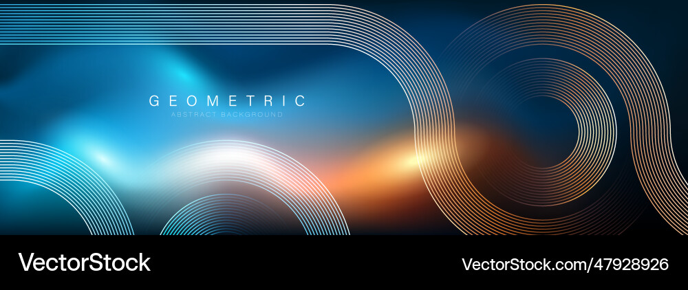 Abstract glowing circle lines on gradient Abstract glowing circle lines on gradient vector image