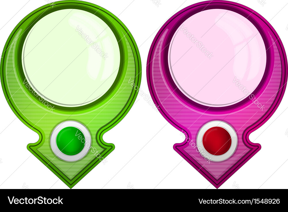 Abstract web banner with round frame Vector Image