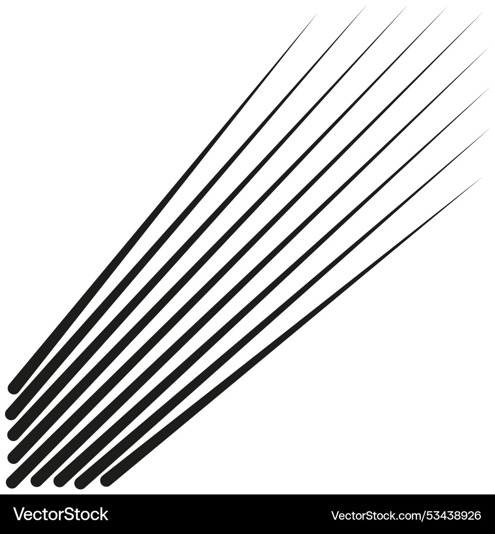 Black diagonal lines design abstract sharp vector image