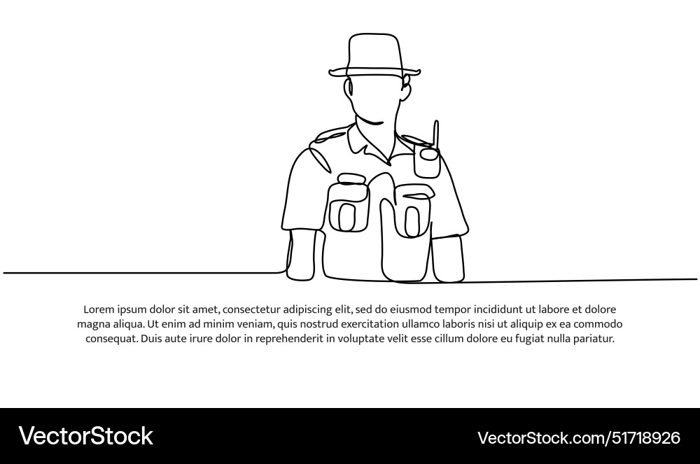 Continuous one line design of forest Continuous one line design of forest vector image