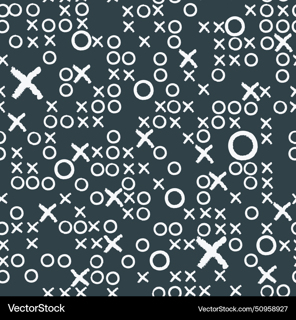 Abstract seamless pattern with tic tac toe Abstract seamless pattern with tic tac toe Vector Image