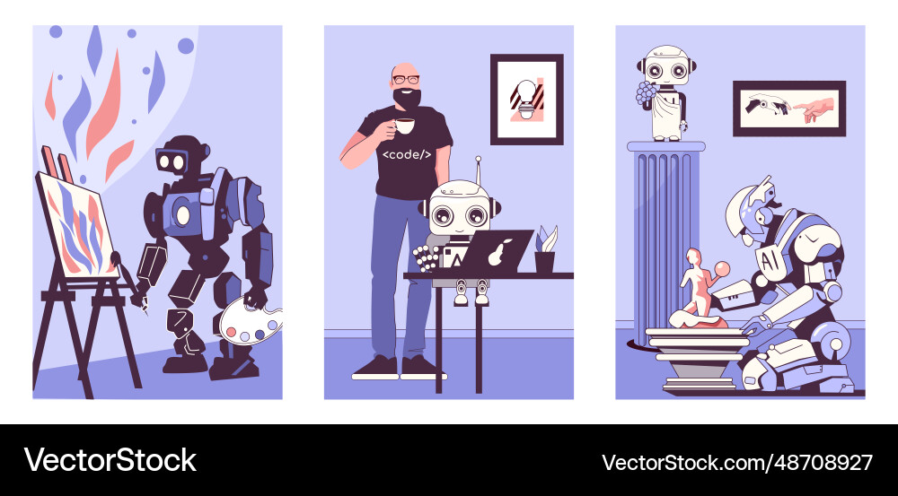 Ai generated vertical compositions Ai generated vertical compositions vector image