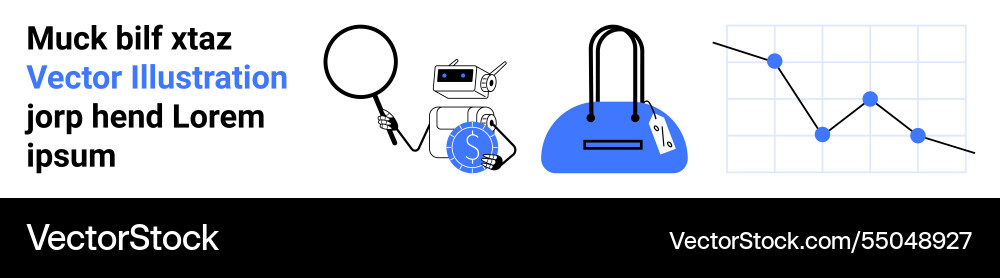 Data analysis robotics business the process Data analysis robotics business the process vector image