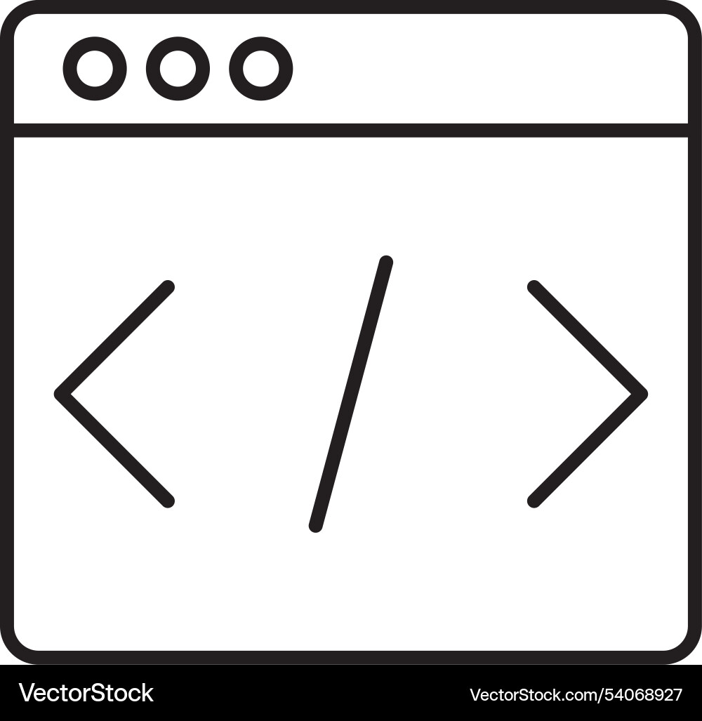Development line icon design vector image