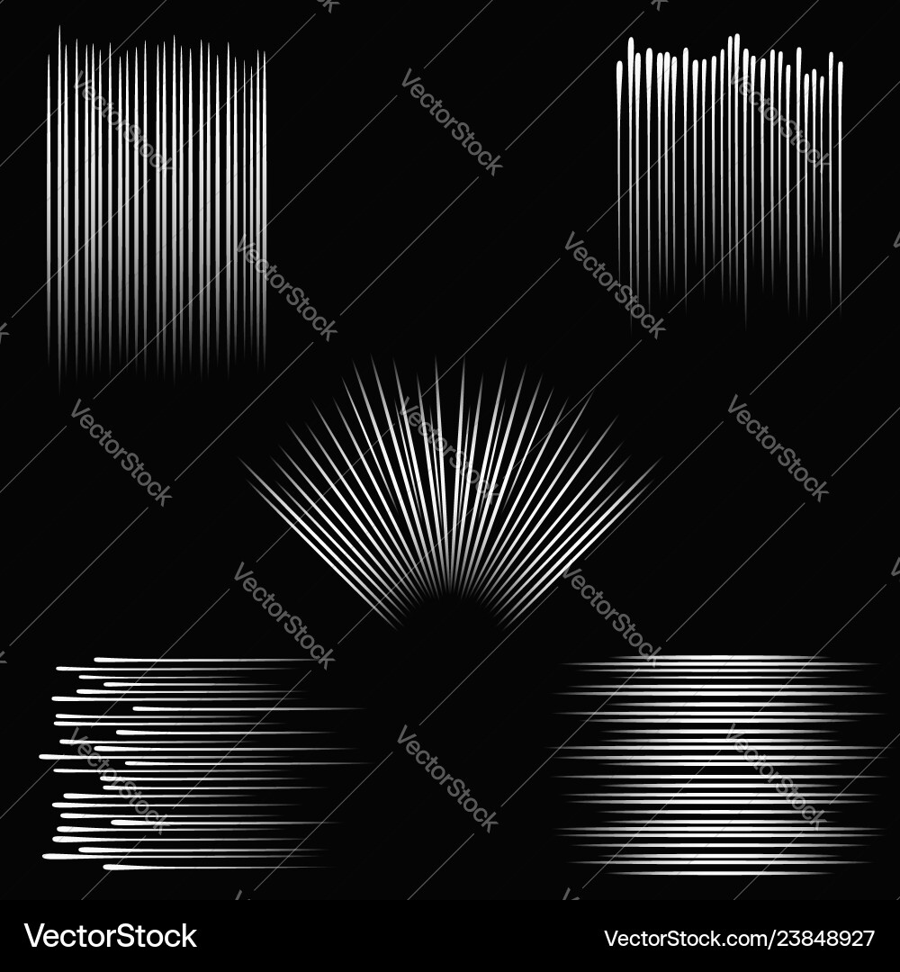Dynamic Speed Lines - Explosion Effect vector image