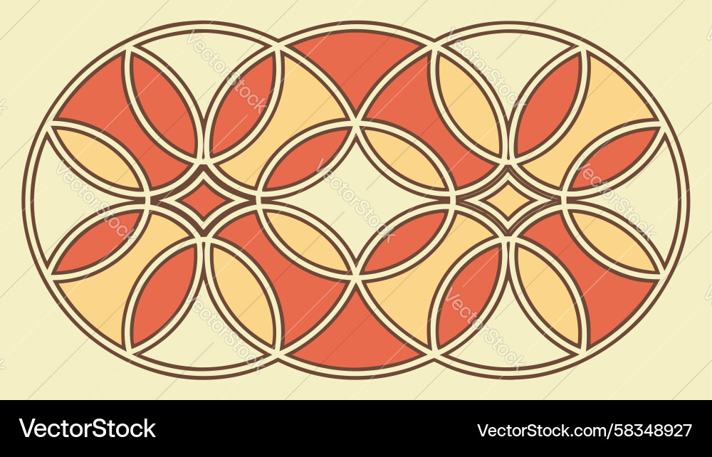 Retro Circular Abstract Pattern Vector Image