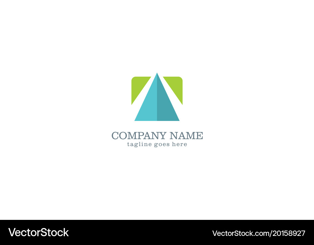 Triangle logo design Royalty Free Vector Image