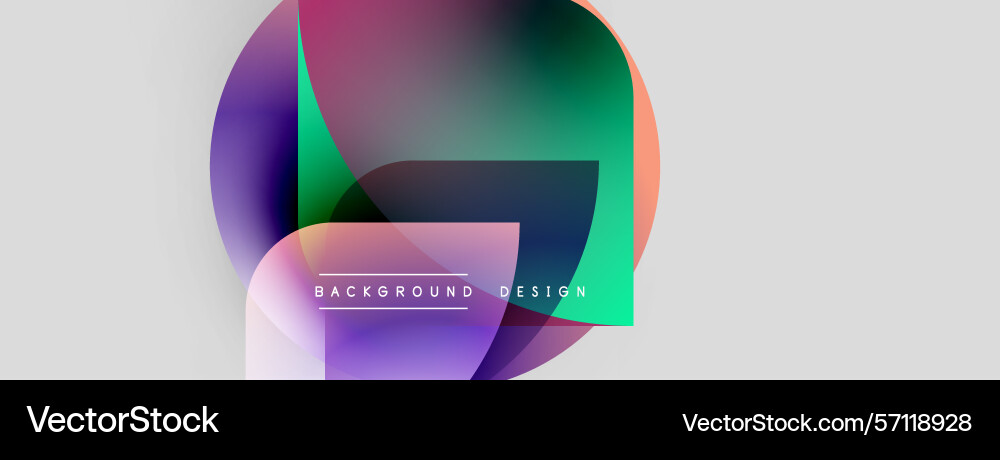 Abstract colorful shapes overlap gradient hues Vector Image