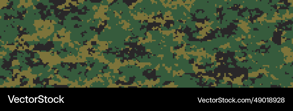 Dark Green Pixel Camo Pattern Royalty Free Vector Image