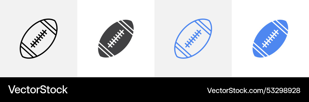 Rugby ball icon set use for web ui or app Rugby ball icon set use for web ui or app Vector Image