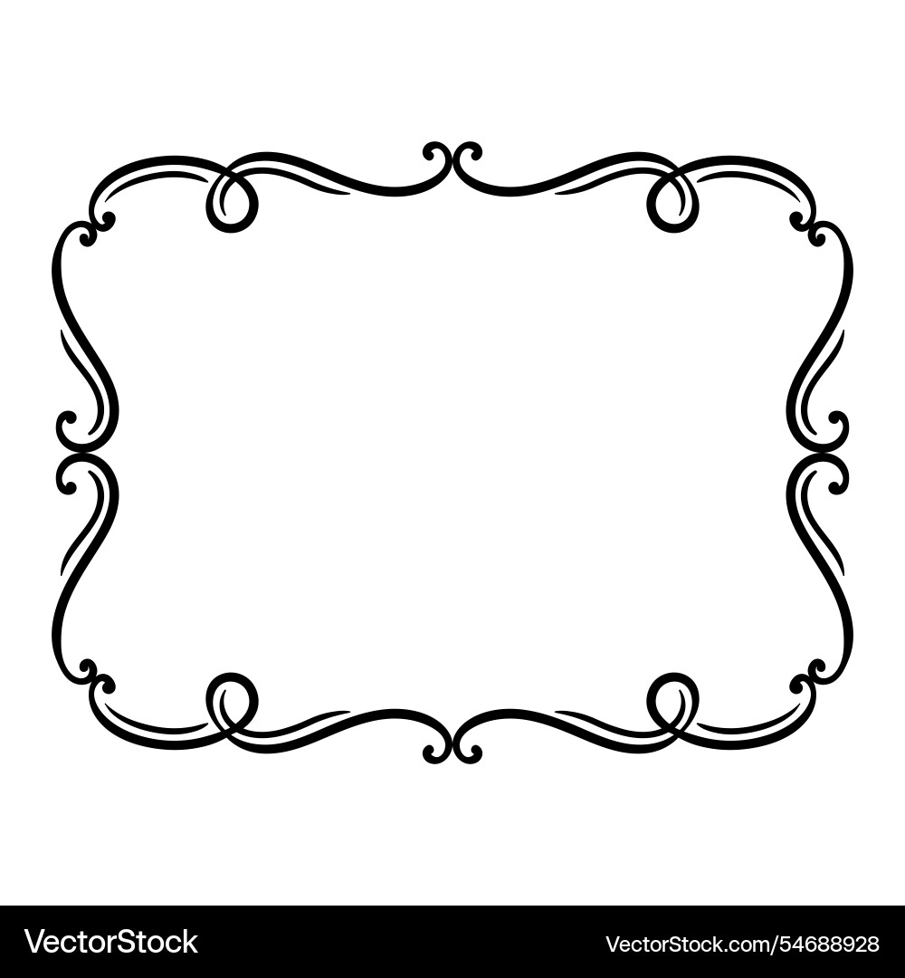 Vignette curl element decorative calligraphic Vignette curl element decorative calligraphic vector image