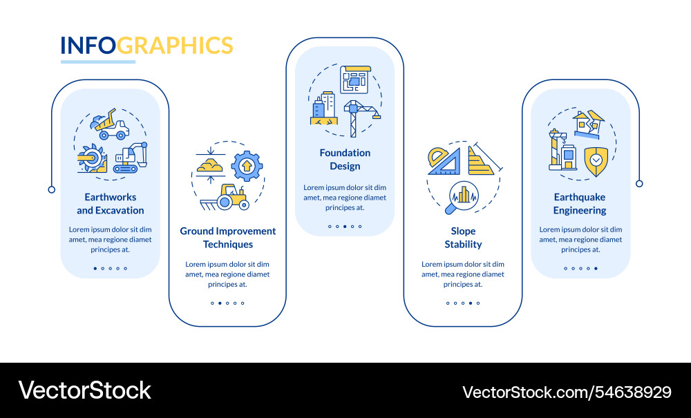 Applications of geotechnical reports rectangle Applications of geotechnical reports rectangle vector image