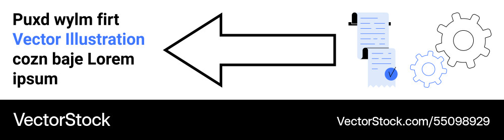 Arrow pointing to checklist with gears ideal vector image