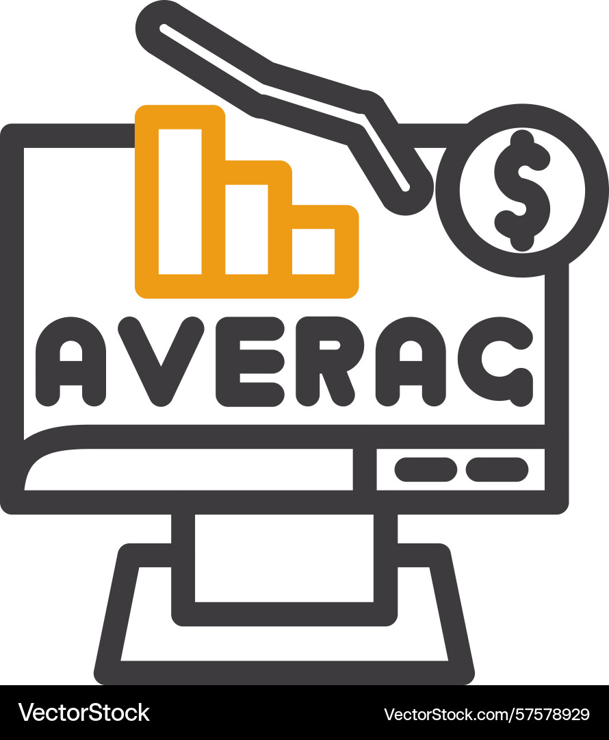 Average order value two color icon Vector Image