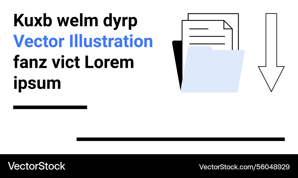 File management concept with folder documents File management concept with folder documents vector image