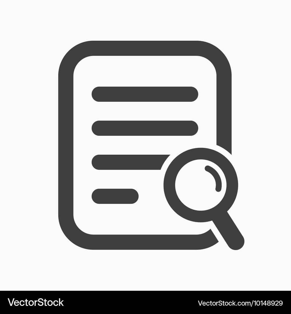 File search icon document page with magnifier Vector Image