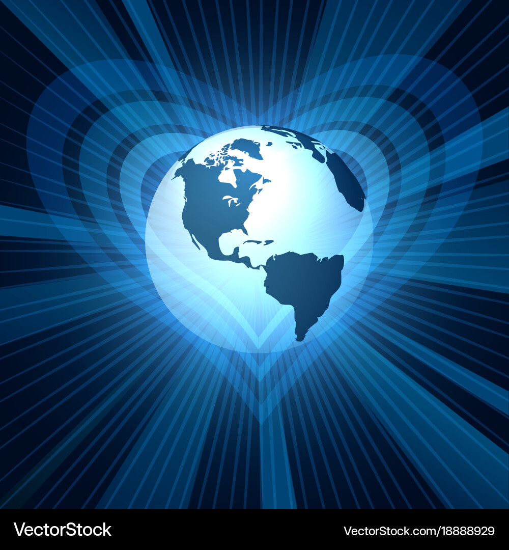 Globe in a space vector image