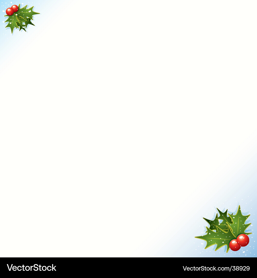 Holly frame Vector Image