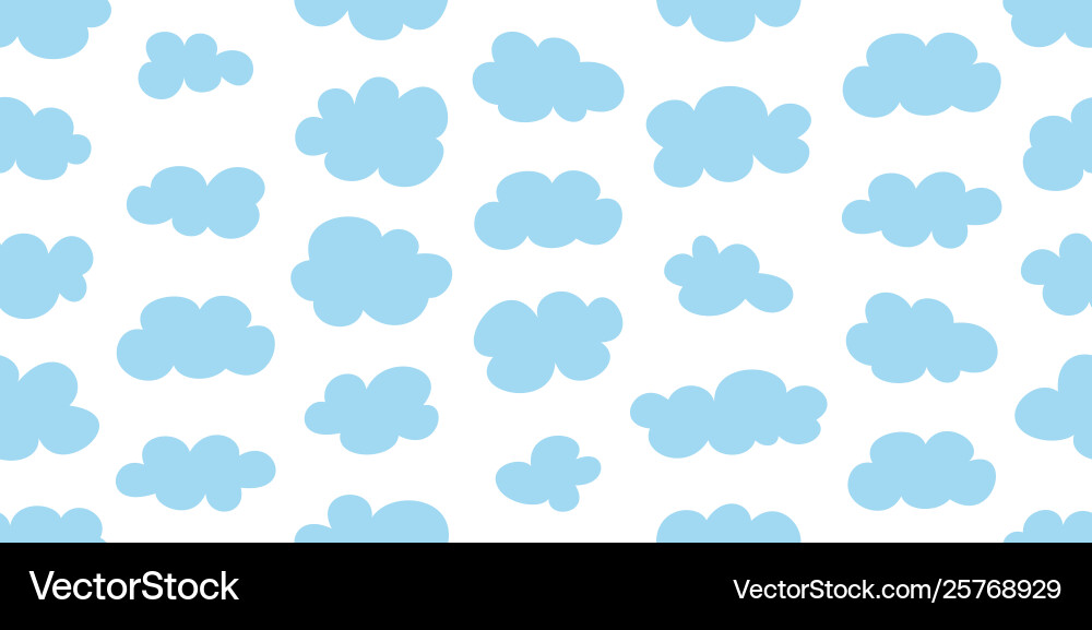 Seamless pattern with clouds vector image