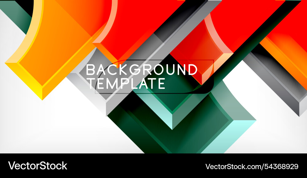 Square arrow shapes with round elements vector image