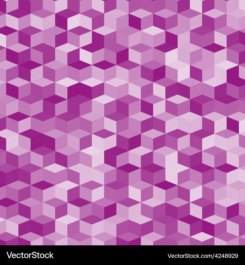 Violet Cube Pattern Vector Image