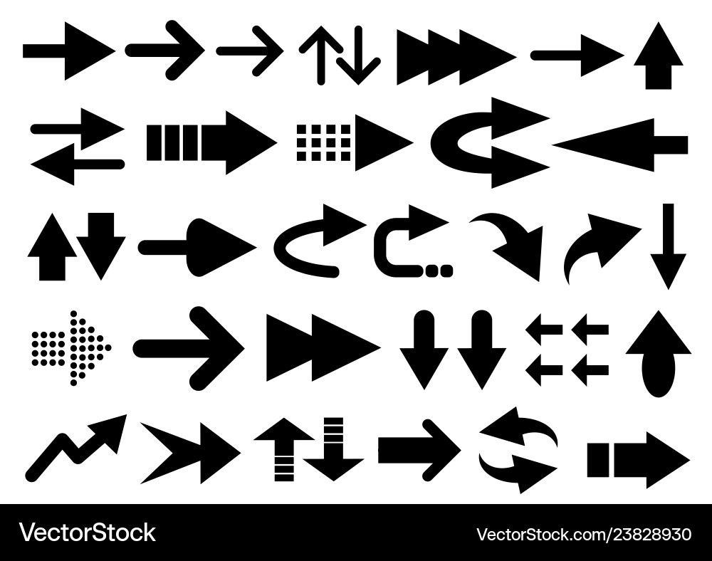 Arrow Shape Collection vector image