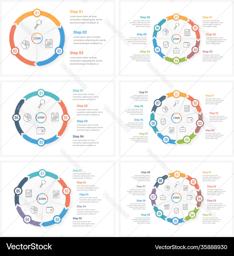 Circle Workflow Infographics Vector Image